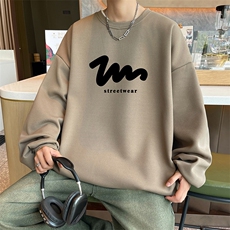 已注册抖音直播得物高品质重磅菠萝格圆领宽松男卫衣W2023P45，男装卫衣，电商C408(原B339-1)