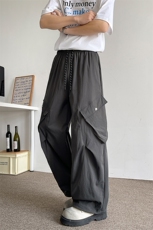 D206-18XL-M冰丝复古阔腿工装裤男宽松大口袋美式拖地裤男K9145，男装工装外套，电商D206-1