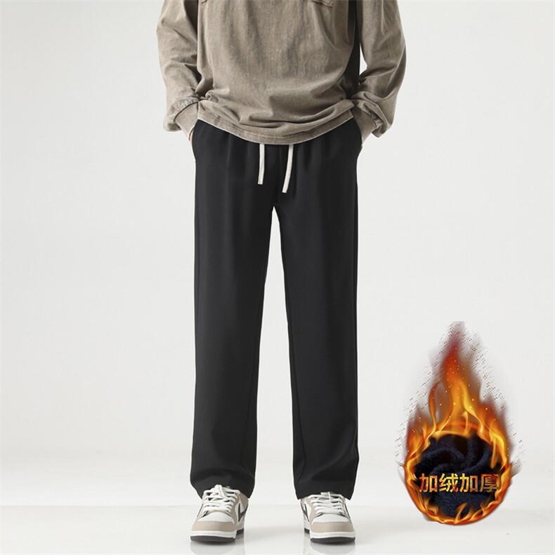HK2455-P45加绒55春秋男士宽松直筒休闲裤垂感西装裤男大码小西裤，男装西服套装，星座217-2