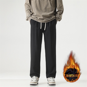 HK2455-P45加绒55春秋男士宽松直筒休闲裤垂感西装裤男大码小西裤,男装西服套装,星座217-2