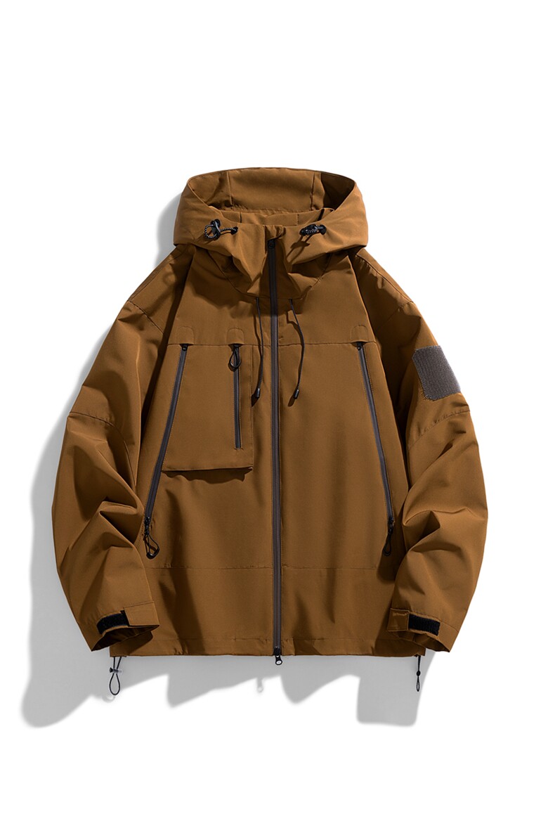 中性风工装冲锋衣男高品纯色宽松夹克外套DSA157B-J91-P60,男装夹克,电商A157B
