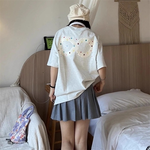 万针全刺绣工艺抖音得物高品质260克重磅纯棉双纱美式高街短袖T恤图片