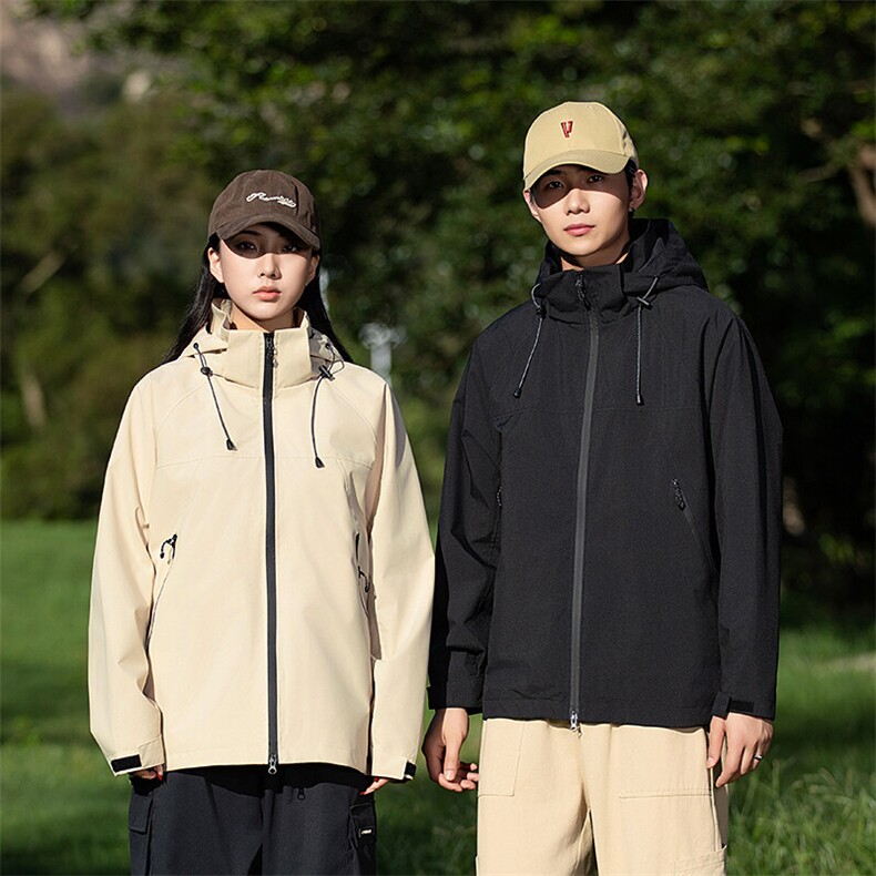 户外冲锋衣2025新款男女单层春秋季防风防水运动夹克外套8587-P50,男装夹克,星座1403B