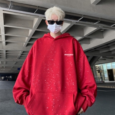 抖音得物高品质重磅全棉二开支持退换360克满天星连帽卫衣1004，男装卫衣，电商A486