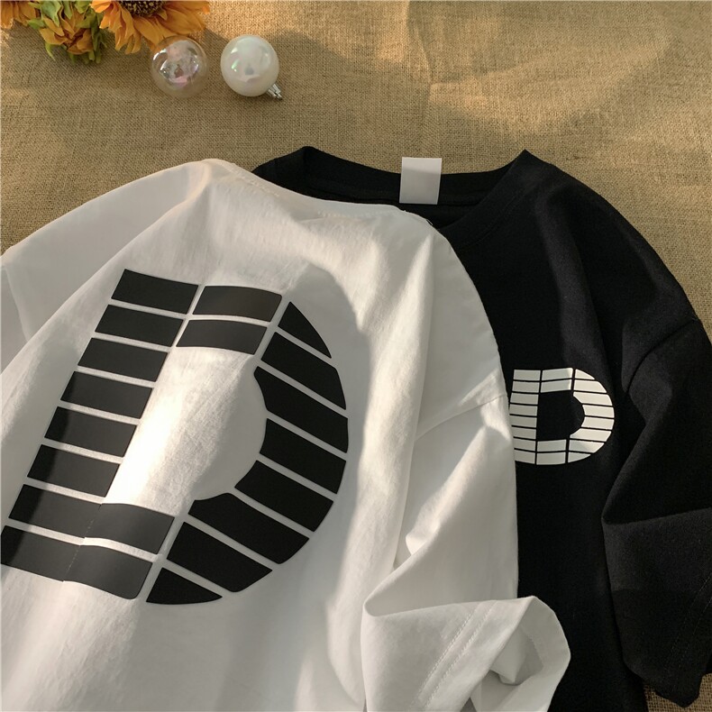 2026新款高街字母印花重磅纯棉短袖T恤XZ604-DT202-P35控48，男装T恤，星座604