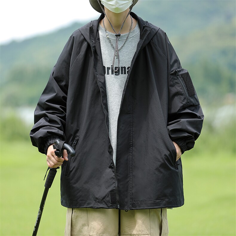 JK601-P75 大码 现货 户外防水冲锋衣初秋夹克衫外套爬山登山服图片