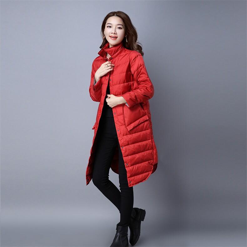 长袖2020年冬季加厚中长款修身棉衣/棉服排扣方领,女装棉衣/棉服,独衣靓