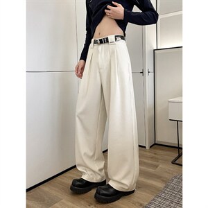 2026春夏新款垂感高级感新面料五金休闲拖地直筒西装裤6617-特P35，男装西服套装，电商C305A