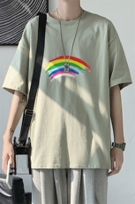 2021港风夏季宽松男女情侣短袖T恤XZ1102-1-T1684-P25，男装T恤，星座510A-1