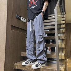 2025新款美式高街vibe褶皱工装男潮牌休闲裤子XZ301b-2-CK722TP30，男装休闲裤，星座301B-2（原A443-1）