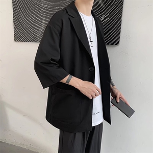 男士休闲西装七分袖外套X885P36图片