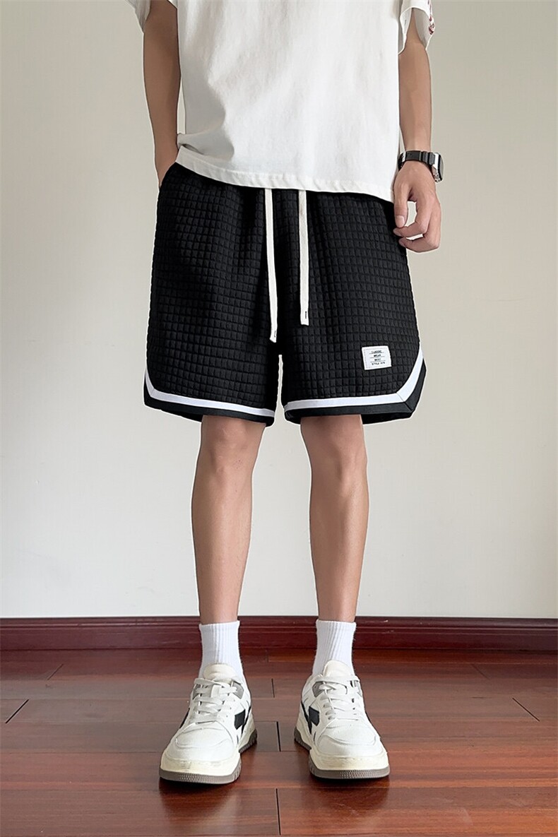 短裤男夏季美式复古拼接五分裤潮牌宽松大码XZ102B-1DK2606P30,男装牛仔裤,星座102B-1