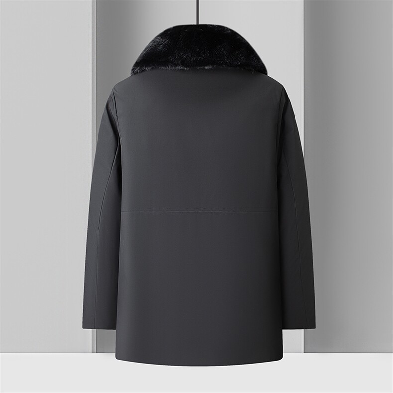 秋冬装外套男中老年人衣服休闲爸爸装棉服翻领厚款夹克,男装棉衣,电商B212（原钱塘6029）