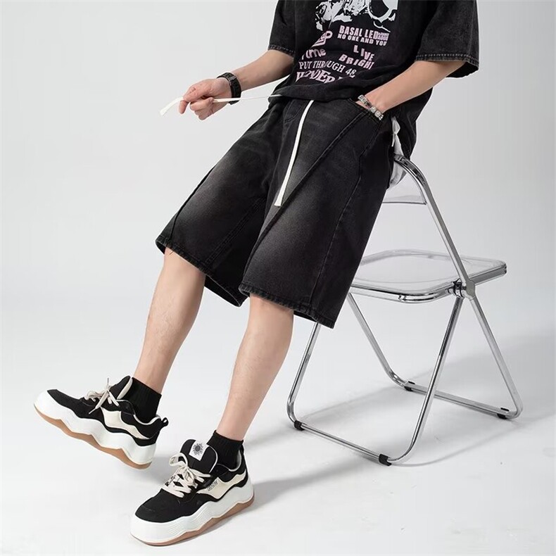 夏季男短裤男潮流时尚五分裤夏季牛仔短裤D128-P43,男装牛仔裤,星座308B-2