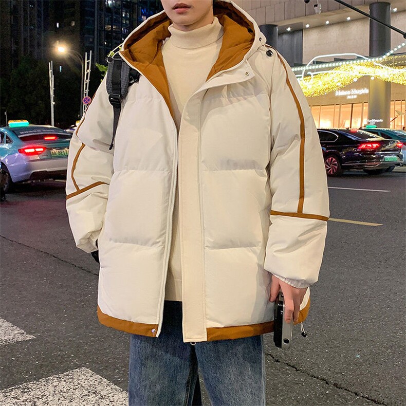 中性风棉衣男二开宽松连帽防风防水加厚棉袄DSA157B-M8871-特P80图片