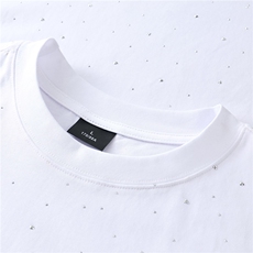 300克得物重磅双纱纯棉短袖立体烫砖满天星T恤男RH5045-特P35，男装T恤，星座610B-1