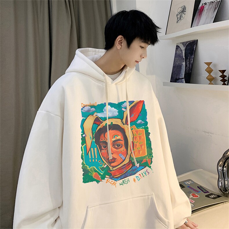 抖音得物供货可提供视频秋冬重磅美式宽松连帽卫衣DL2009,男装卫衣,电商A486