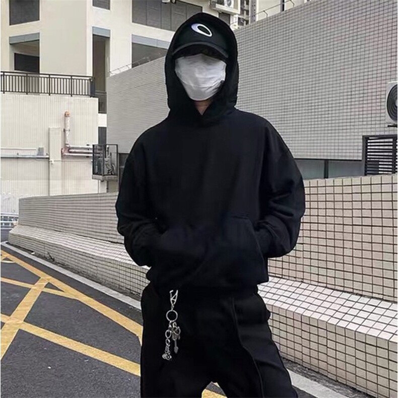 抖音得物高品质二开美式高街重磅结构辑明线纹理连帽卫衣外套W109,男装卫衣,电商A486