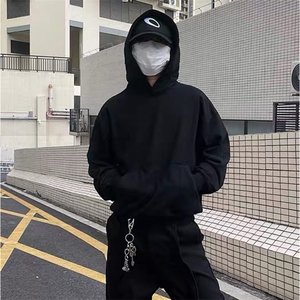 抖音得物高品质二开美式高街重磅结构辑明线纹理连帽卫衣外套W109图片