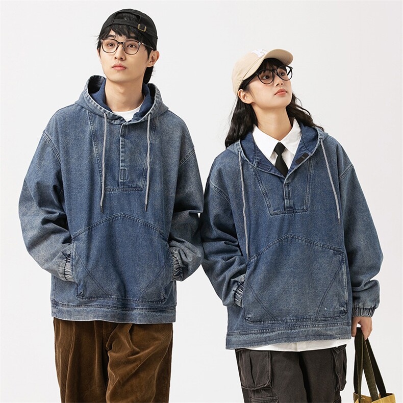 2026春季新款男装日系潮牌宽松连帽牛仔外套休闲夹克JK580-F135,男装工装外套,电商A101（原外27）
