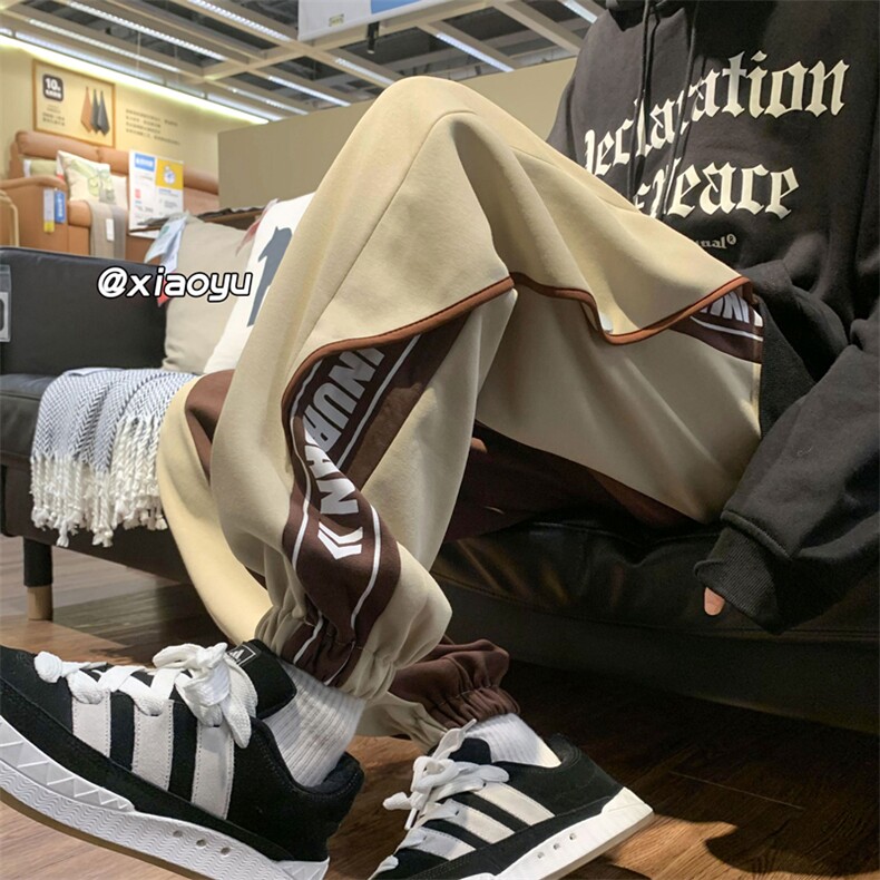 XZ616秋季新款拼接印花束脚加厚卫裤TY422P65控78,男装休闲裤,星座512A（原616）