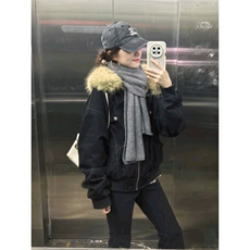 座山雕棉服外套女冬季棉衣加绒加厚派克服棉袄B69-P98，男装棉衣，星座910-1