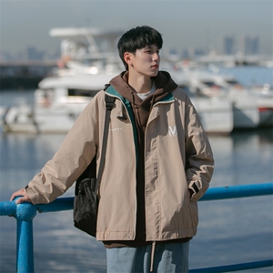 日系冲锋衣复古套装男春秋季户外潮流装夹克B225-W8413-P95-X118图片