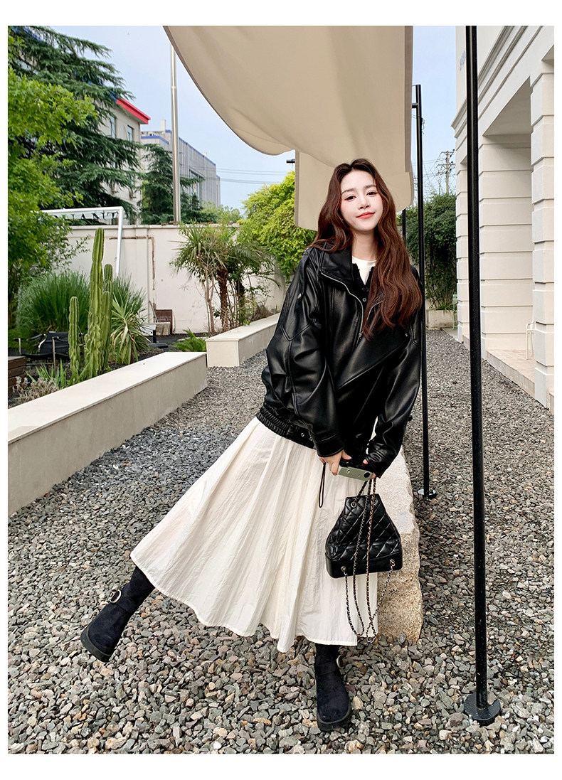 短款皮衣外套女秋季独特超好看酷飒风机车服pu,女装短外套,2C012