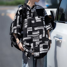 男士短袖夏季2024新款冰丝四面弹衬衫SK39P30，男装衬衫，星座1116-2