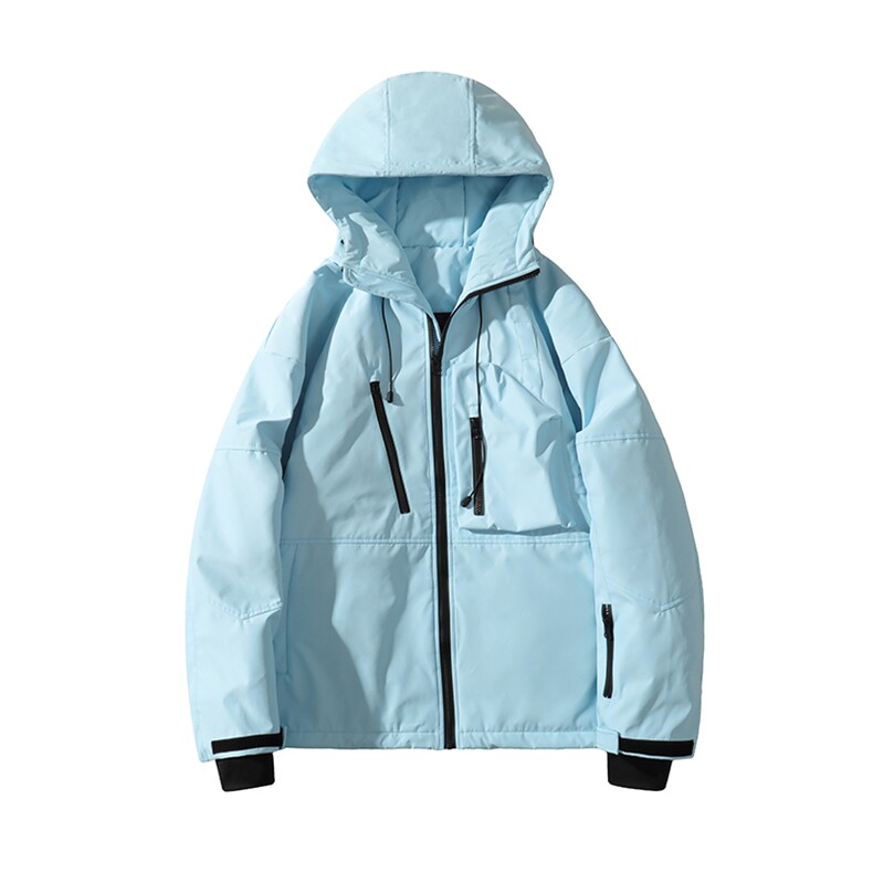 户外防水防风连帽中性男女加厚保暖防寒滑雪服外套M42-P165控218,男装棉衣,电商A001