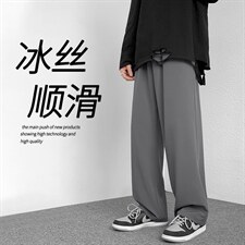 运动风2022百搭春款直筒宽松休闲裤卫裤运动裤2028-特批22，男装休闲裤，星座718-1