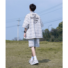 小香风印花织带短衬DCS9018P45短裤DK8797P40套装DTZ9028P85，男装牛仔裤，星座227-7