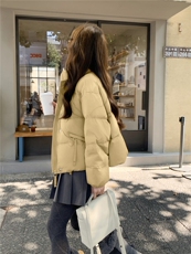 现货新款独特超好看短款羽绒服女款冬季立领面包服小个子羽绒外套，女装羽绒服，网红馆
