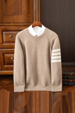 2024年秋季35%羊绒时尚都市休闲圆领长袖男款羊绒衫男装，男装羊绒开衫，狄美羊绒