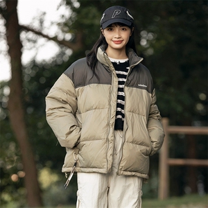 2026冬季新款男日系潮牌立领拼色白鸭绒羽绒服加厚外套YR10-F219图片