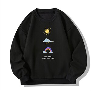 华夫格卫衣圆领卫衣男大码长袖t恤男外套HW762141-P30加绒款-P40图片