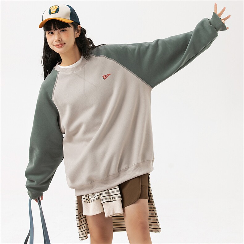 2026春季新款男装日系潮牌宽松拼色卫衣开衫休闲外套WY576-F85,女装短外套,电商A101（原外27）