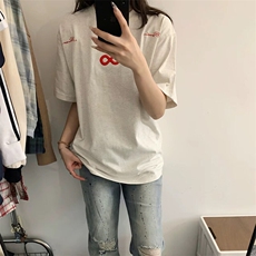 万针全刺绣解构设计260克重磅双纱纯棉高品质美式高街短袖T恤特35，男装T恤，电商A486-1