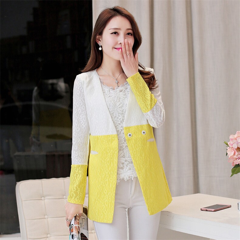 时尚拼接蕾丝短外套女显瘦百搭气质小西装优雅淑女风,女装短外套,依恋蒂丝