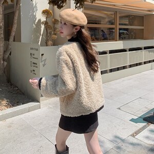 【 现货】小个子宽松羊羔毛外套2255-P205-K288图片