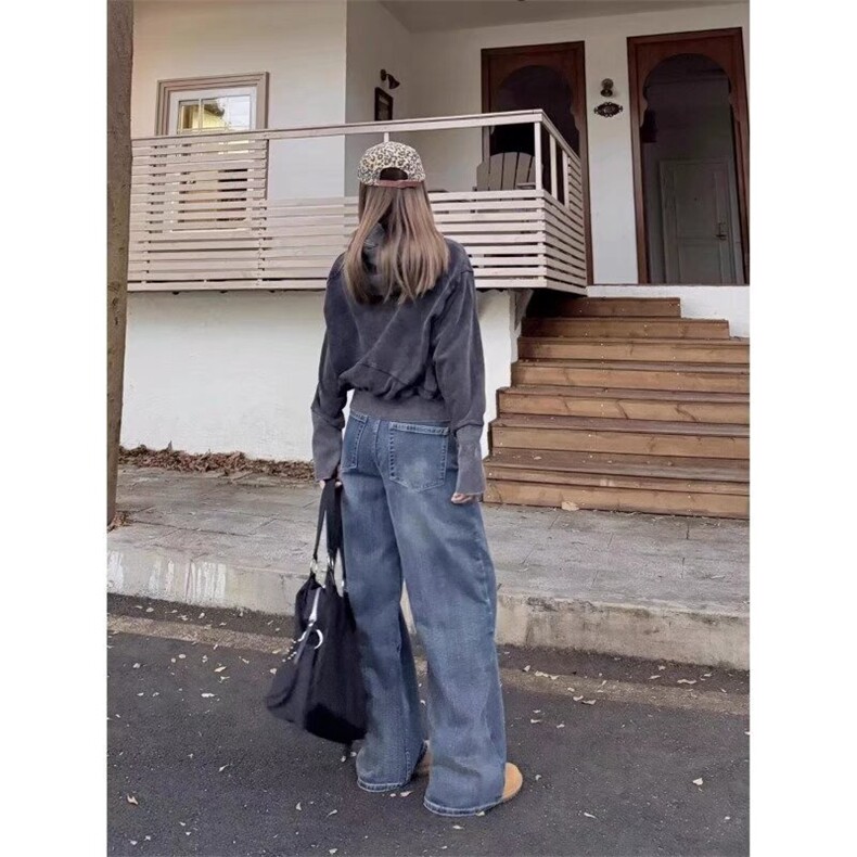 秋季新款欧货重工刺绣花时尚个性百搭直筒牛仔裤阔脚裤ANA730,男装牛仔裤,星座516A