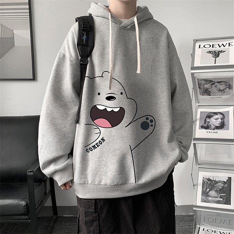 WY2131-P35纯棉连帽卫衣男大码运动帽衫宽松薄外套男,男装卫衣,电商A040