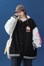 中性风2023秋季新品港风潮牌印花设计感棒球服夹克G93--p65控88，男装夹克，A247A