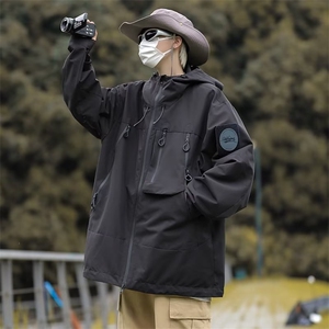 美式机能冲锋衣外套男春秋季山系户外潮牌痞帅登山服JK908-P68图片