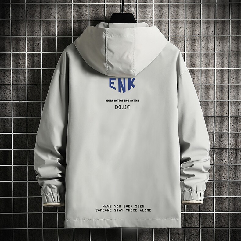 JK65120-P45连帽夹克男大码胖子棒球服上衣外套网格挂拍,男装夹克,电商A040A