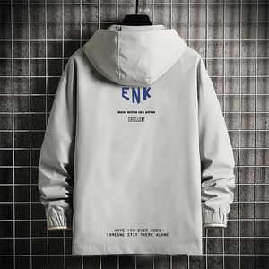 JK65120-P45连帽夹克男大码胖子棒球服上衣外套网格挂拍