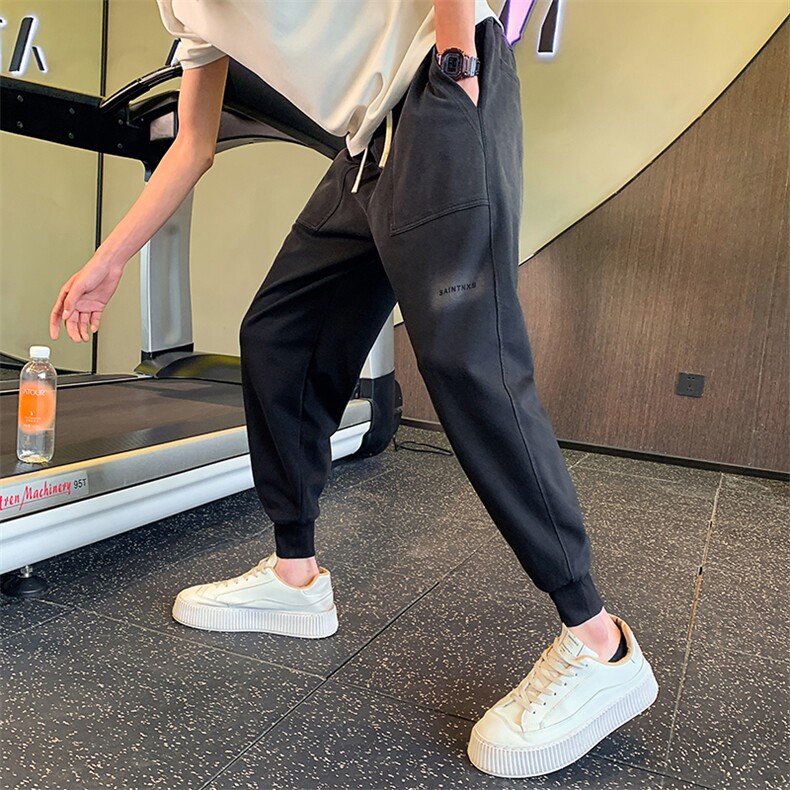 D2103-P78-控108春夏新品抖音阔腿小脚社会小伙运动裤男九分裤,男装休闲裤,电商A108