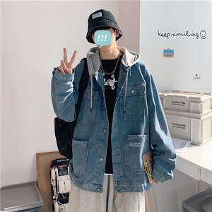 JK668-P80-控108 现货牛仔夹克外套连帽图片