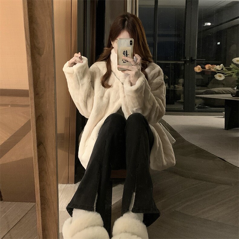 C898-P130新款韩版仿兔毛立领短款皮草大衣加厚气质毛毛外套,女装短外套,星座911-2(原星座613-2）
