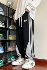 补货纯棉休闲潮牌拼色运动裤子XZ301b-2-CK652P43，女装休闲裤，星座301B-2（原A443-1）
